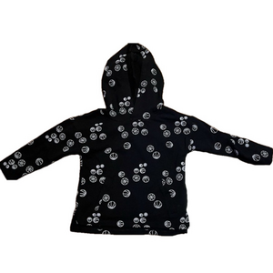 Miles boys basketball hoodie size 2 black and white